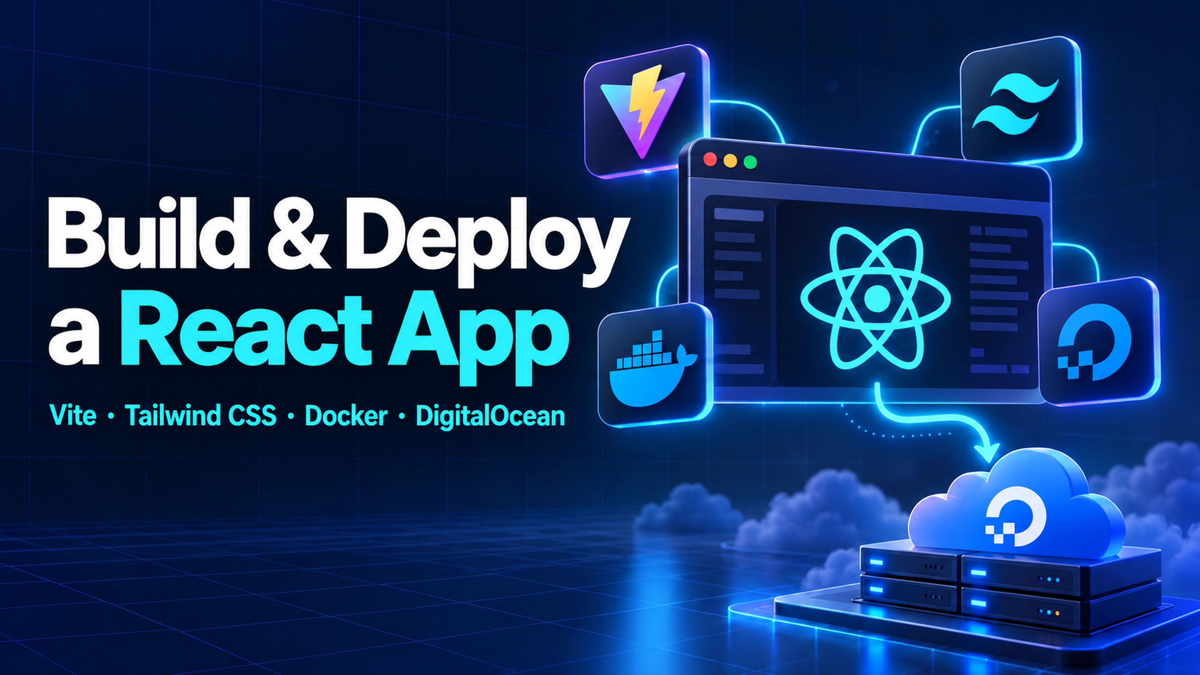 Draft Building React Project with Vite, TailwindCSS, Docker, and Deploying to DigitalOcean Thumbnail